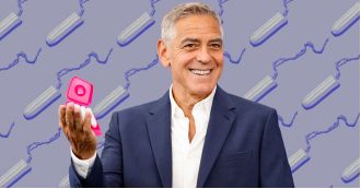 George Clooney is worried about being used for a tampon advertisement after he dies.
