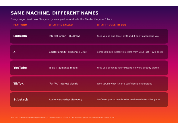 The algorithm profits from your self-reinvention.