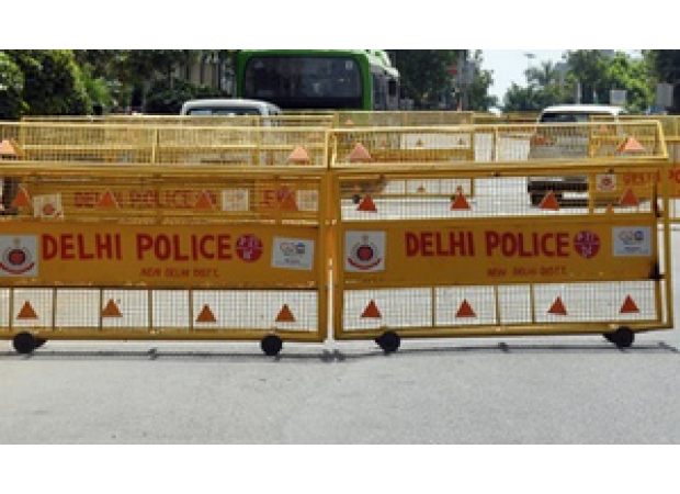 A human skeleton discovered during a cleanup campaign in Delhi.
