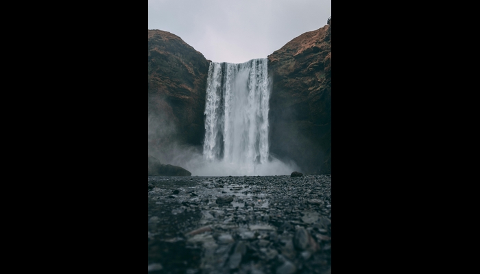 Waterfall attracts tourists