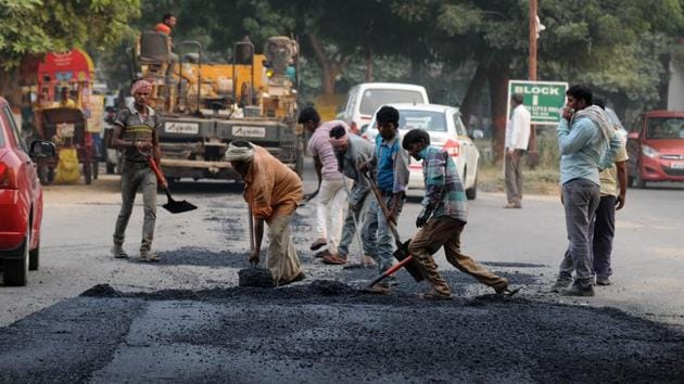 Youth repaired road with their own money