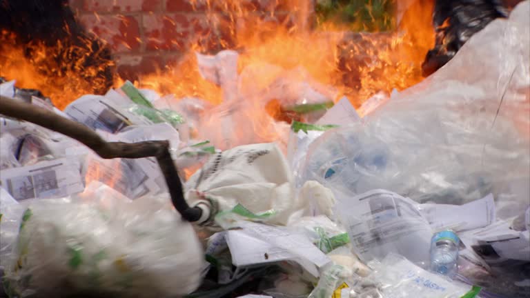 Plastic seized and destroyed in Virajpet