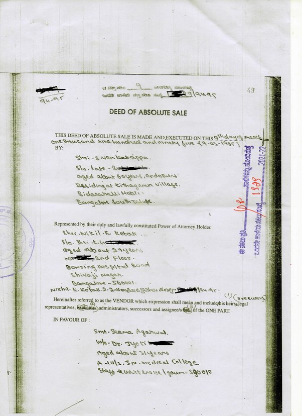 Title deed not received even after three generations