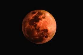 Lunar eclipse in telescope view