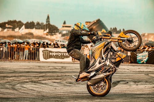Bike stunt that created excitement