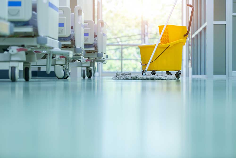 Cleanliness work at the health center