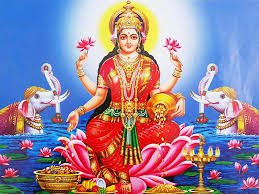 Worship of Goddess Lakshmi with devotion