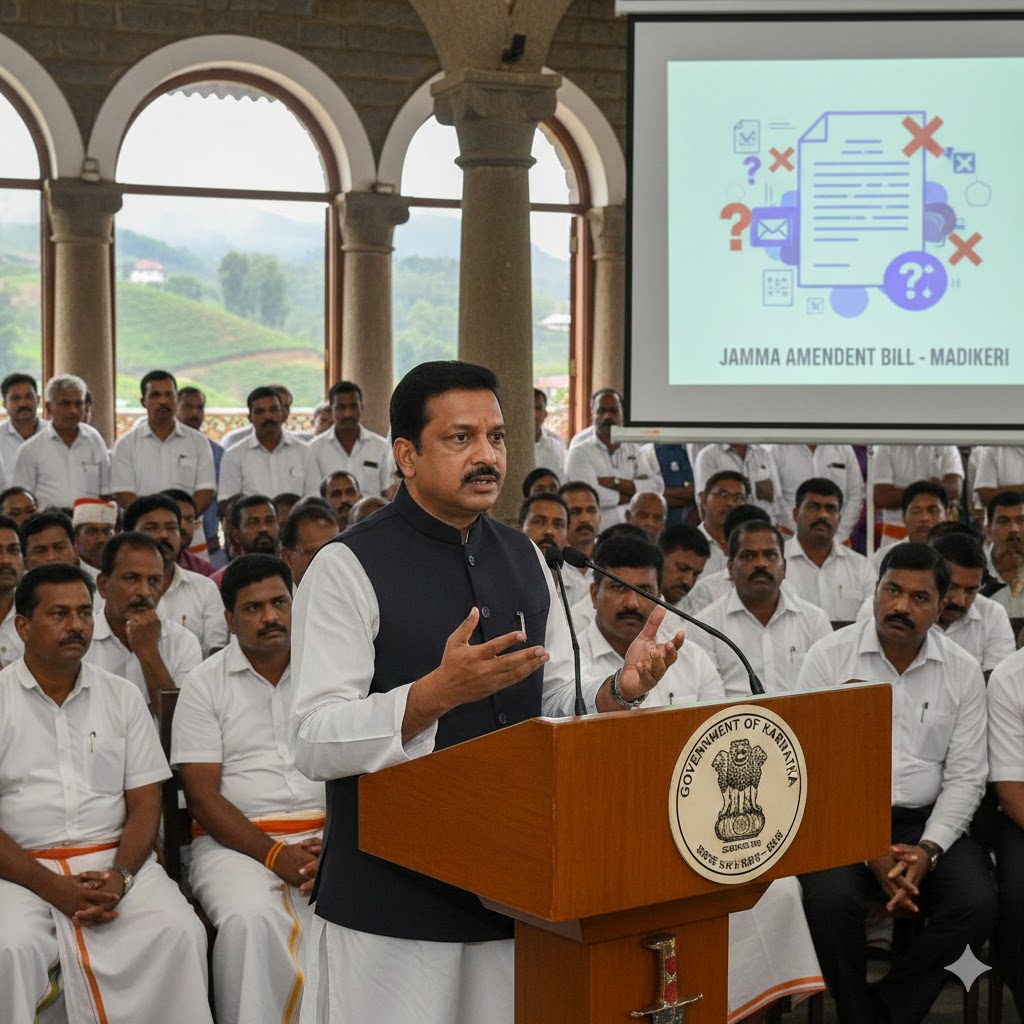Revenue Minister explains the problem of Jamma Amendment Bill Madikeri