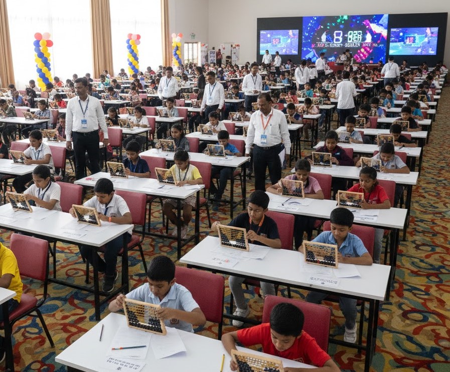 State-level Abacus competition in Kushalnagar