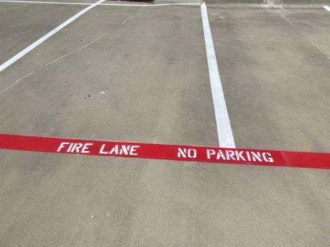 Fire line marking in progress