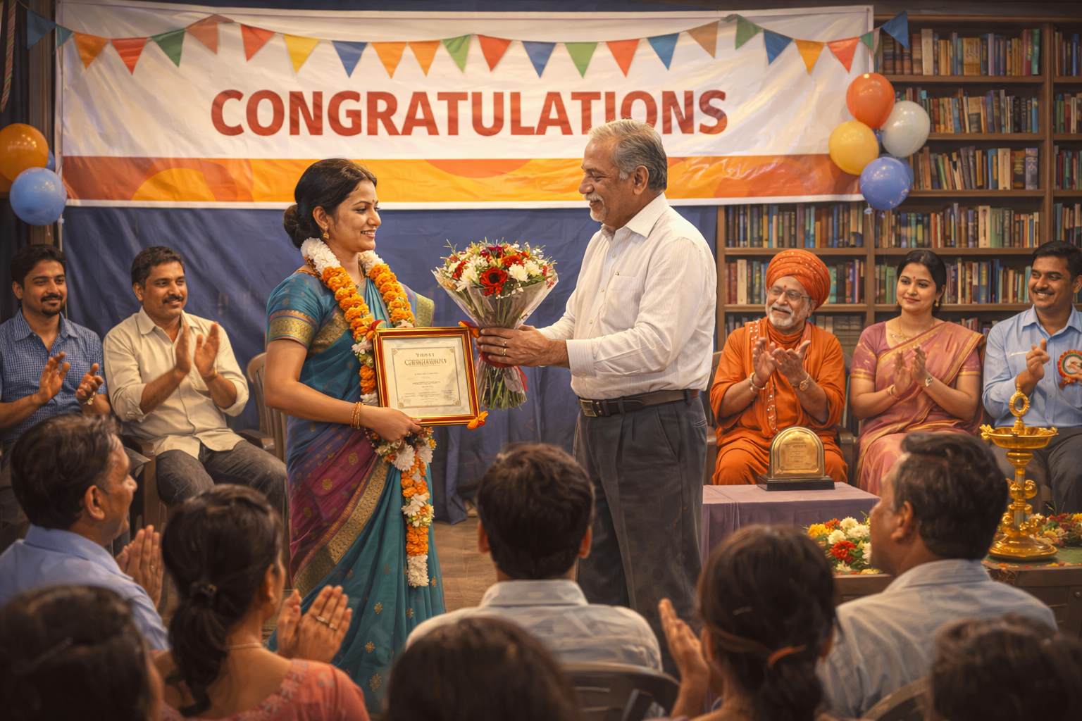 Congratulatory program at Dundalli Library