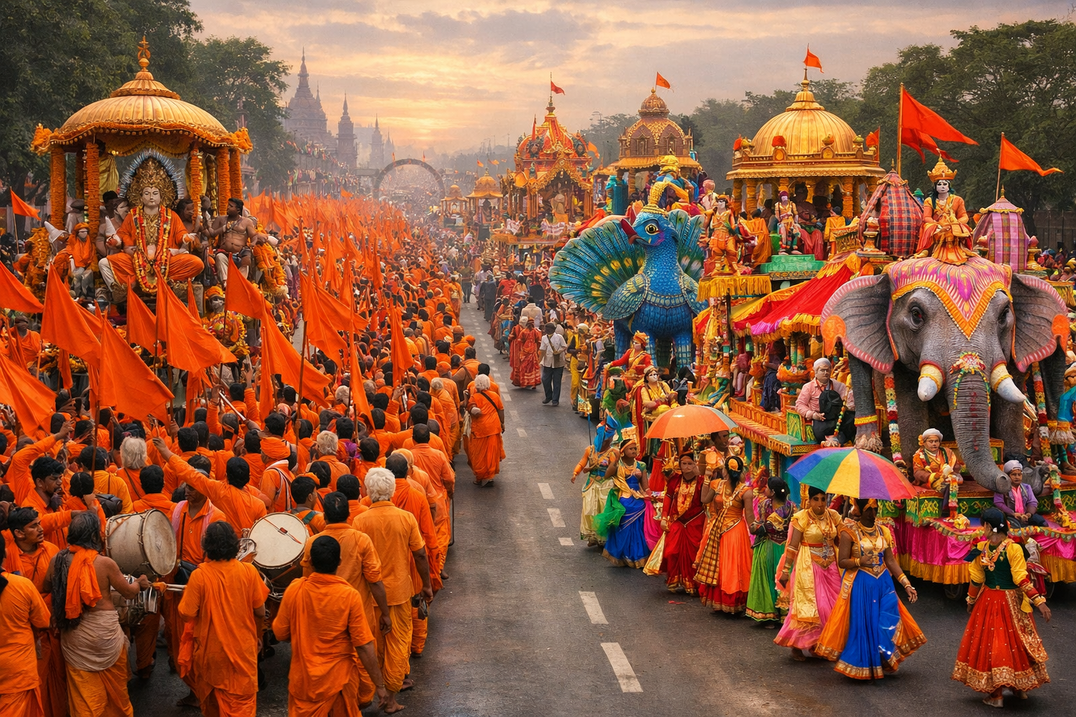 Hindu Sangam Kesari Kalarava at various places in Somwarpet