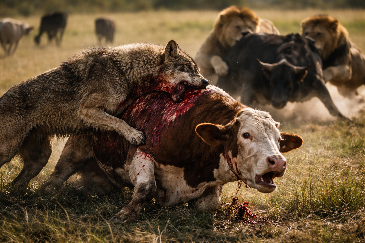 Wildlife attack on cattle