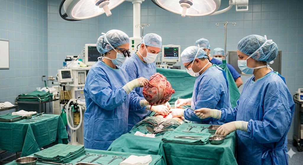 Doctors remove 7 kg tumor from uterus