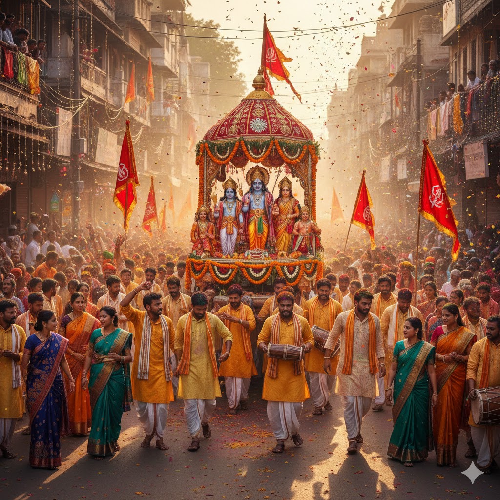 Procession as part of Ram Navami