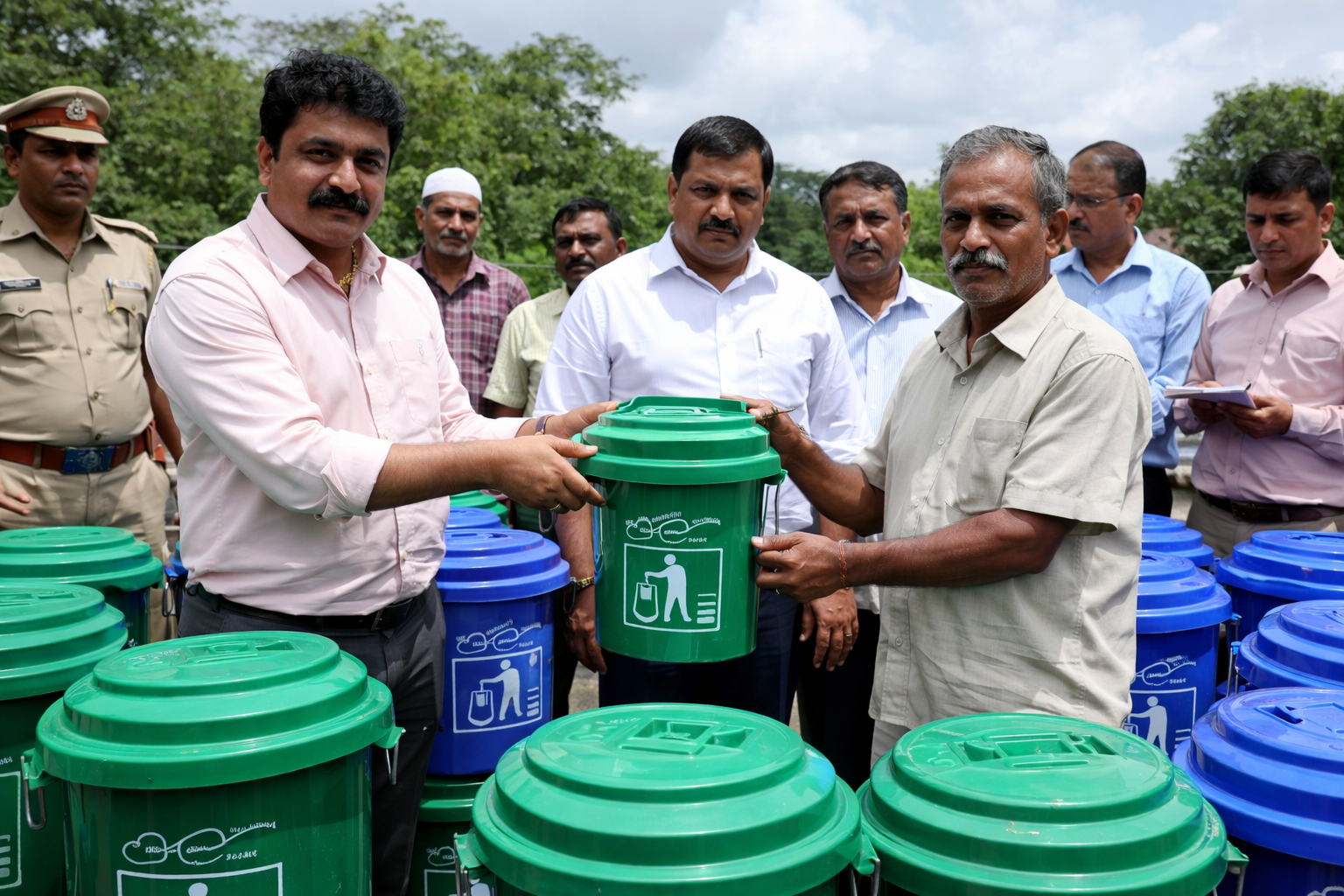 Swachhata Andolan Dustbins Distributed