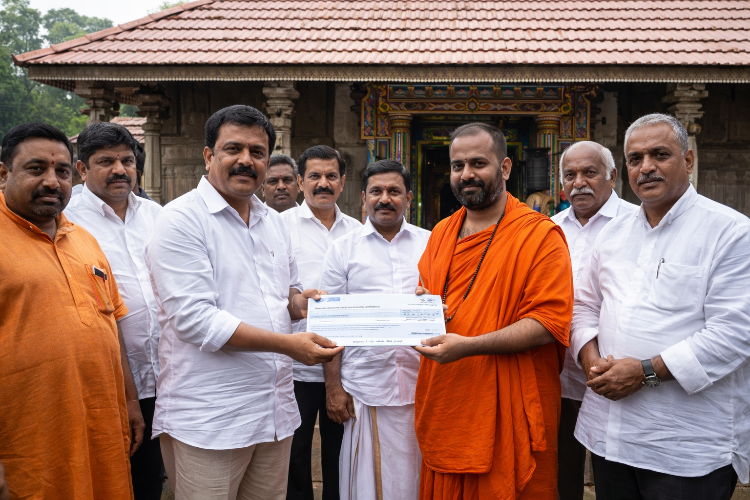 Donation from MLAs to Dharamaheshwara Temple