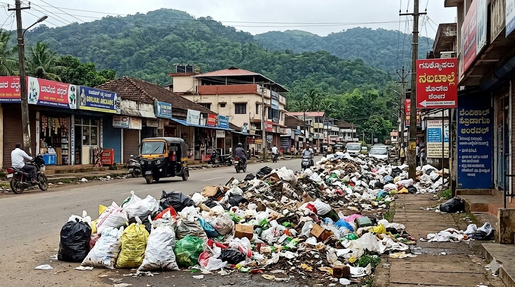 Garbage piles filling up in Gonikoppalu