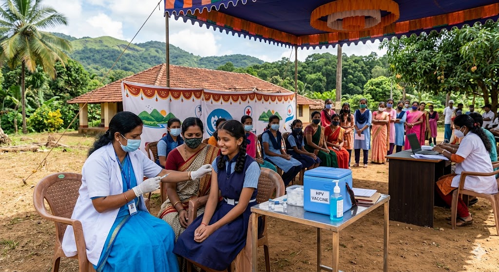 HPV vaccination camp in Cheyyandane