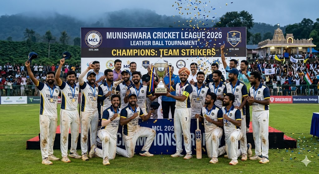 Munishwara Cricket League 2026 Leather Ball Tournament Team Strikers Champion
