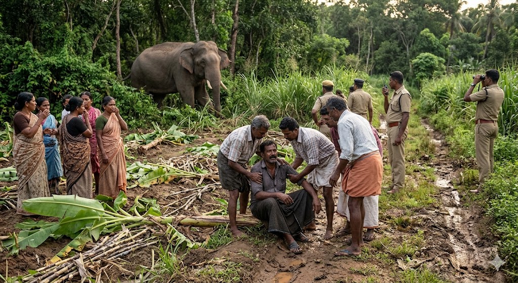 Wild elephant attack kills farmer in Kaimani