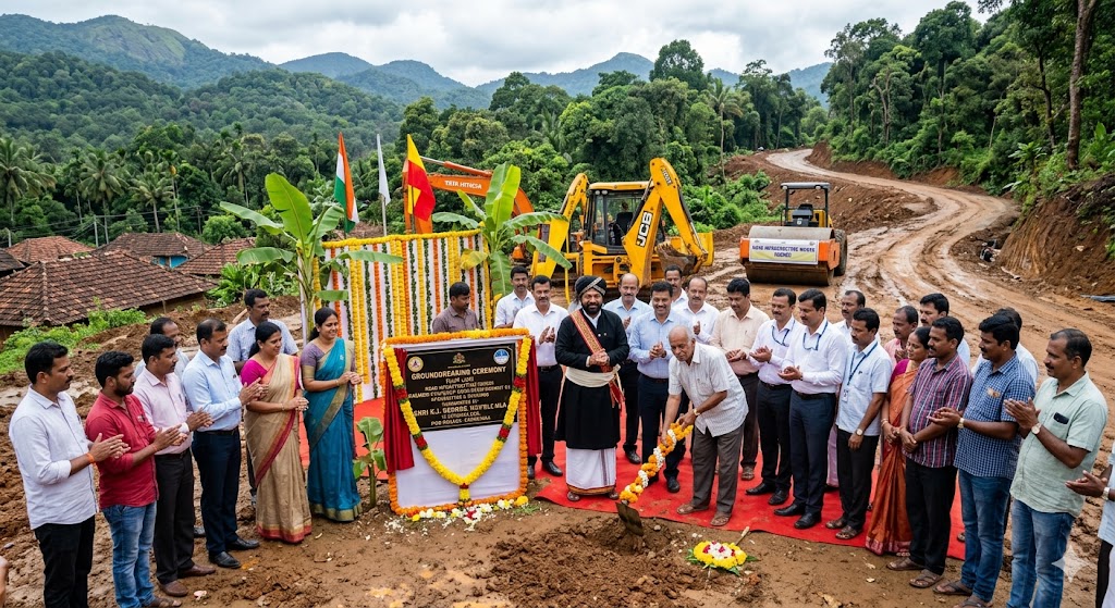 Groundbreaking ceremony for road infrastructure works