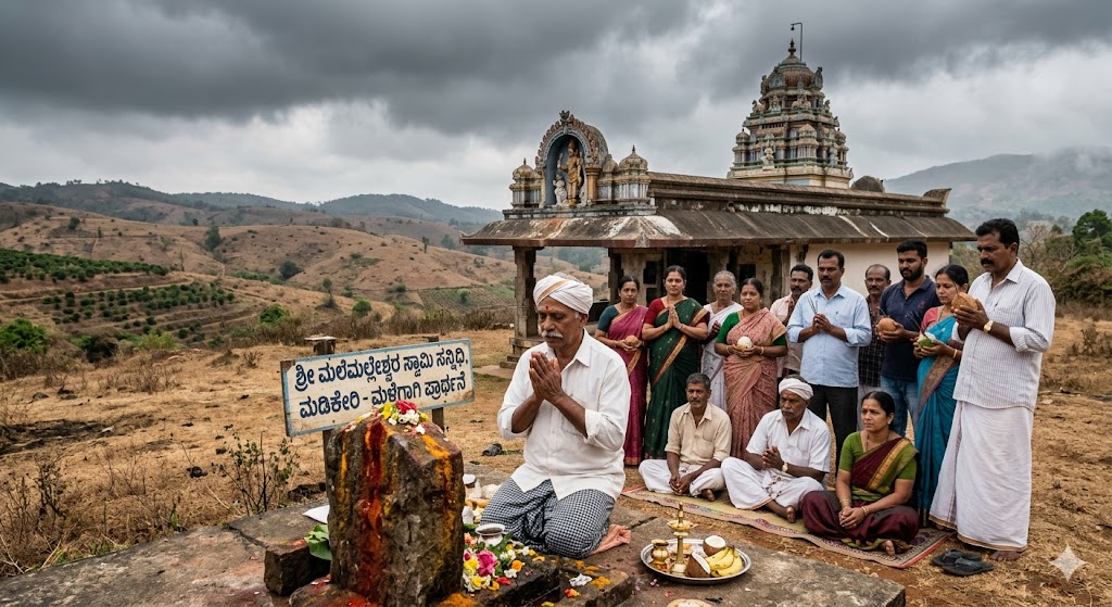 Praying to Malemalleshwara for rain
