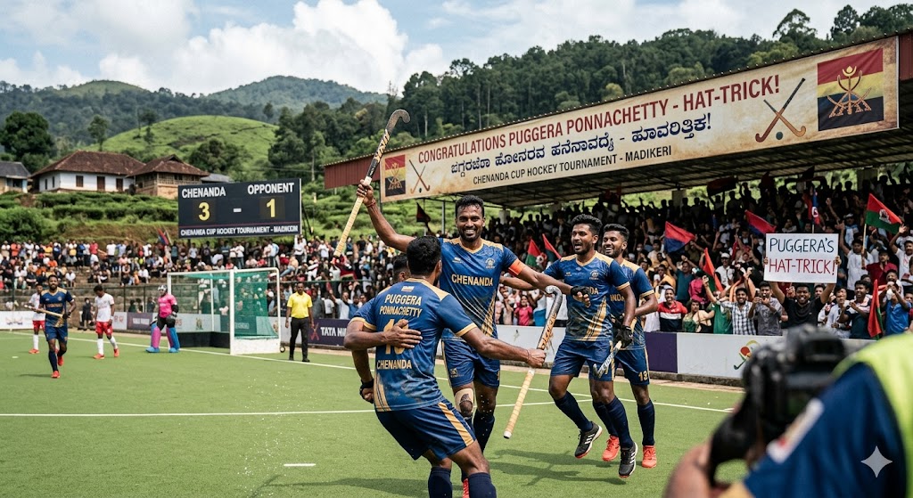 Chenanda Cup Puggera Ponnachetty hat-trick