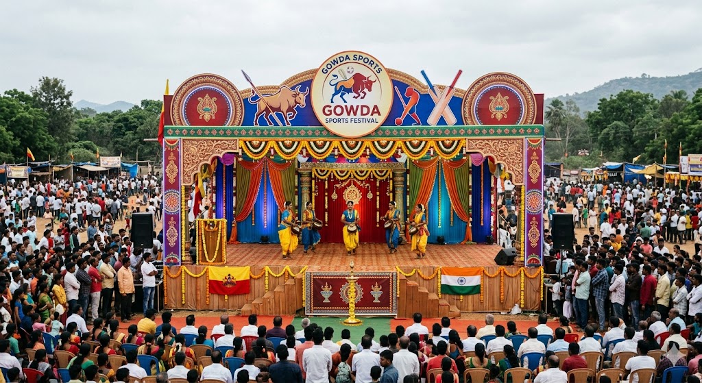 Colorful stage for Gowda Sports Festival