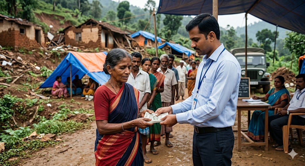 Financial assistance to victims who lost their homes