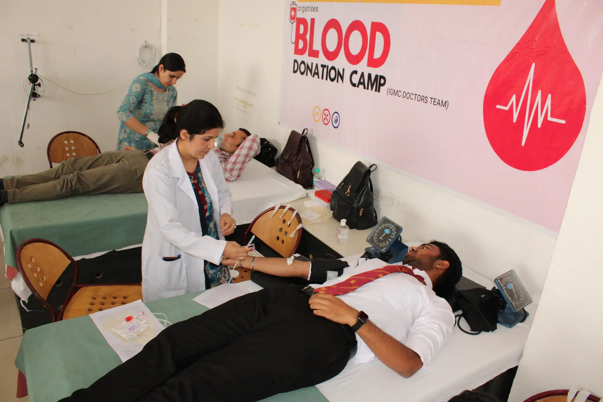 Blood donation camp at Gonikoppa Health Center