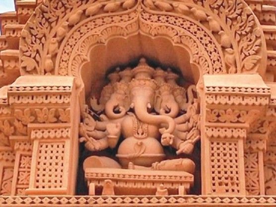 Lord Ganesha Shrine Depicted in the Form of Lord Rama at Arasu Nagara